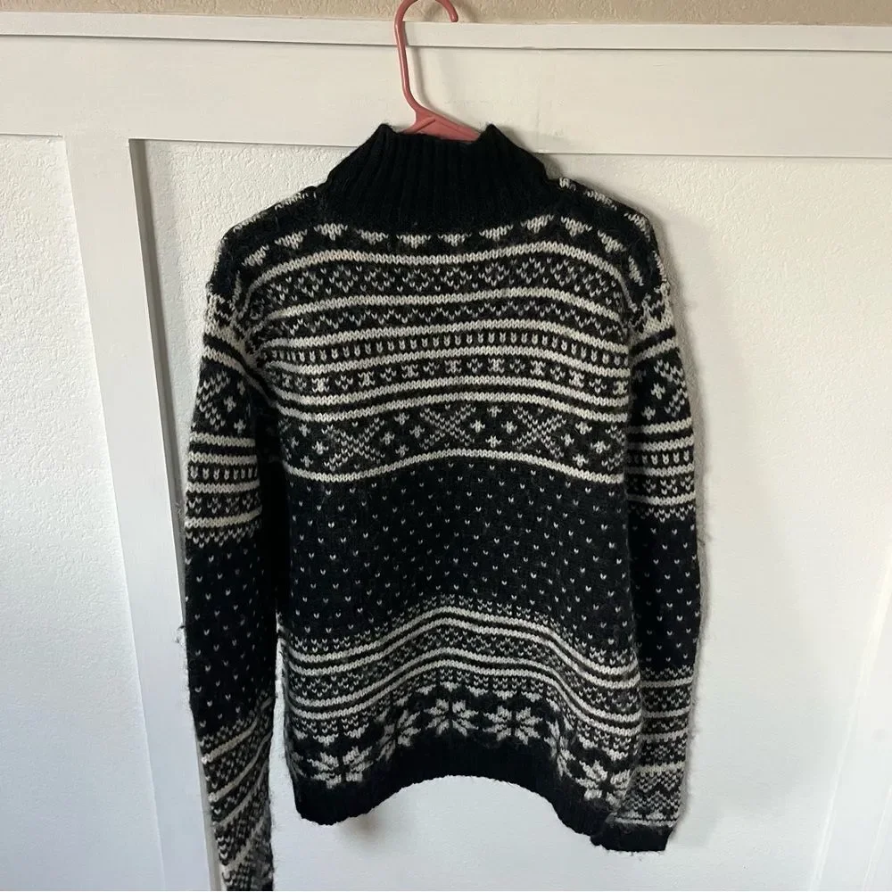 Polo Sport Vintage Men's Large Wool Knit Quarter-zip Sweater